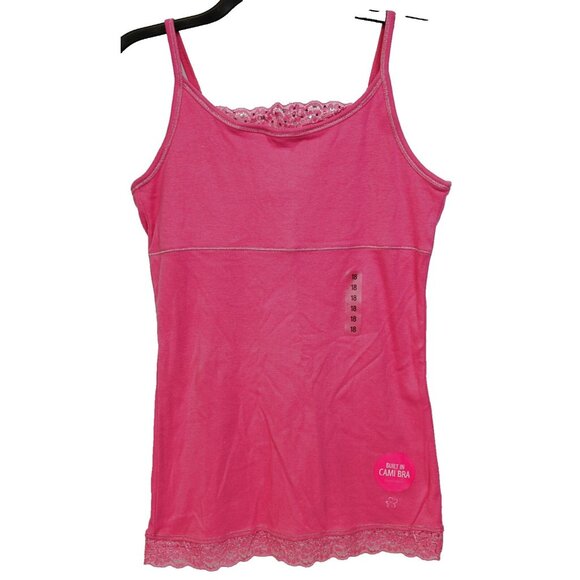 Y2K Limited Too Cami Tank Top 18 Rhinestone Silver Lace Neck Jr Pre-Teen Retro - Picture 1 of 8